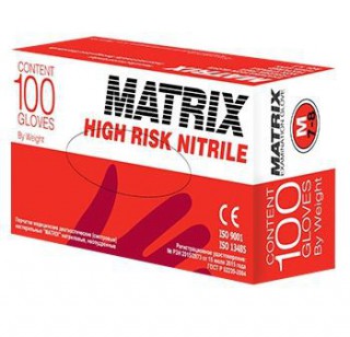 Перчатки смотровые нитриловые MATRIX HIGH RISK